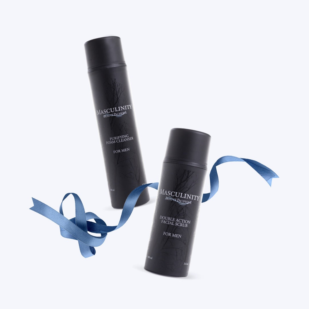 Ādas attīrīšana | vīriešu ādai | komplekts Attīrošās putas + Skrubis | Masculinity Cleansing foam + Scrub
